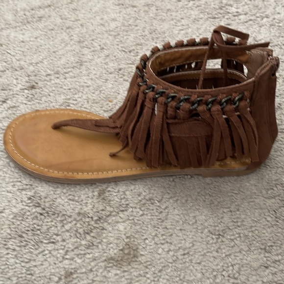 Not Rated Sz 9 Ankle Fringe Ladies Sandal - Picture 6 of 10